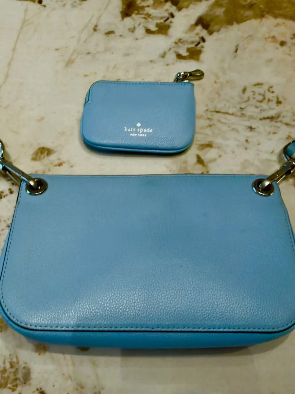 Kate Spade New York crossbody bag in light blue with coin pouch